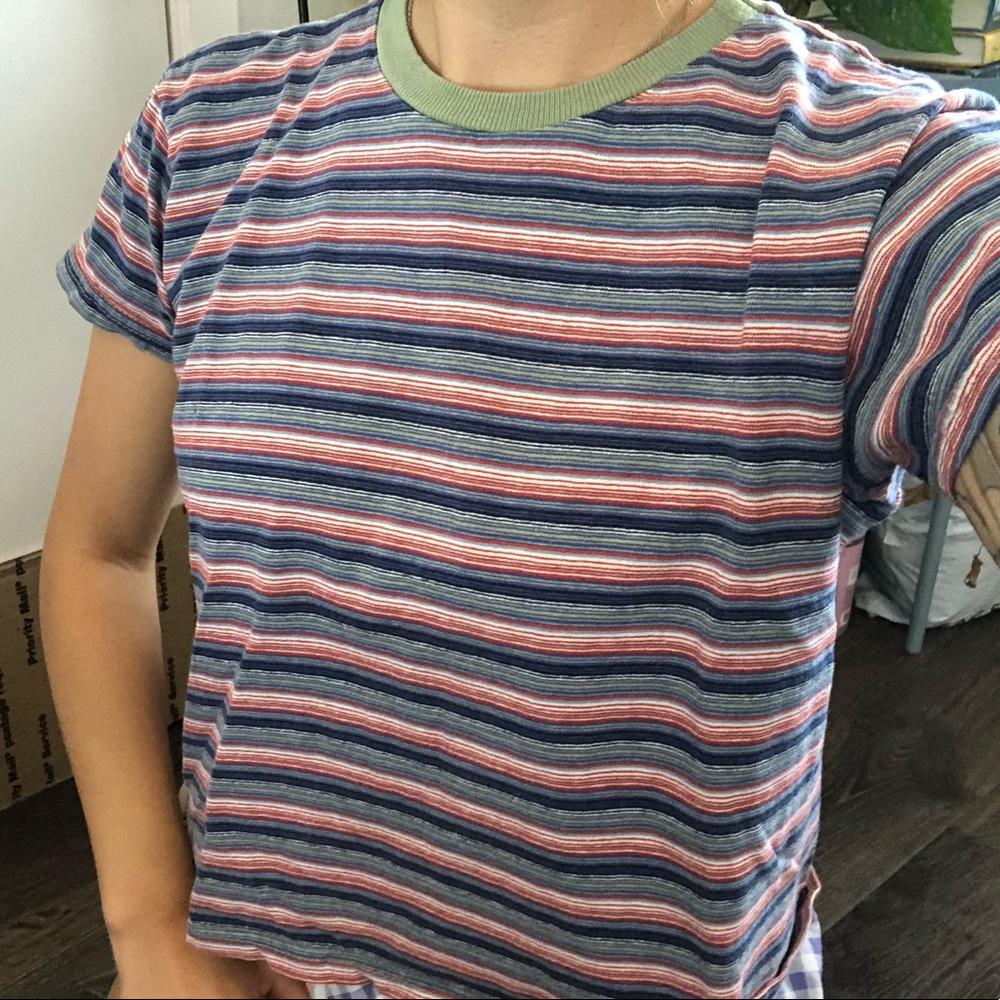 Striped crop shirt